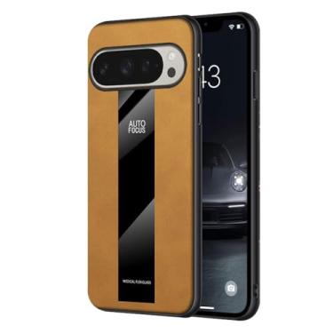 Imagem de LTLMYDAM Capa de couro para Google Pixel 10ProXL/10 Pro/10, leve fosca, à prova de impressões digitais, fina, à prova de choque, minimalista, antiderrapante, laranja, 10 Pro