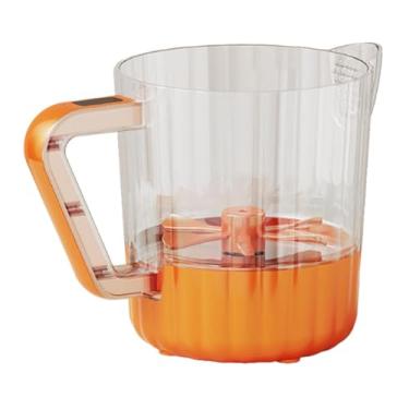 Imagem de Baoblaze Batedor de ovos elétrico, lavador de arroz, batedeira multifuncional, utensílios de cozinha, batedor automático de ovos, copo de mistura para lavar e, Laranja