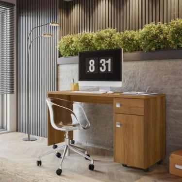 Imagem de Escrivaninha Home Office Estudo Corsica 1 porta e Gaveteiro - Freijo -