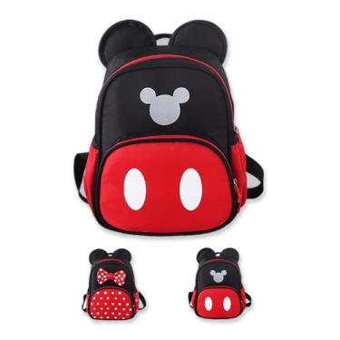 Imagem de Mini mochila MOMODEER Red Cartoon Bag Mouse Ears Bowknot