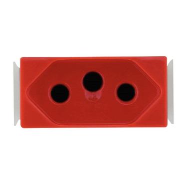 Imagem de Tomada Modulo Aria Tramontina 2P+T 20A Vermelho