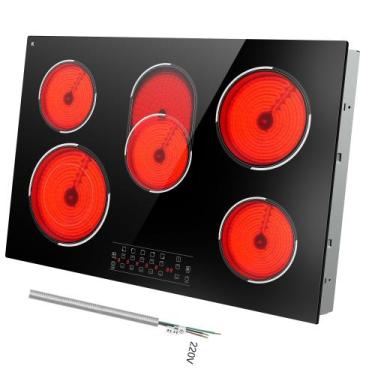 Imagem de Fogão elétrico Traenvir 30 5 queimadores 8400W 220-240V Ceramic