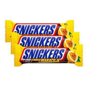 Imagem de Kit 3 Chocolate Snickers Mousse de Maracujá 42g