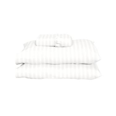 Imagem de Conjunto De Roupa De Cama Em AlgodãO Microescovado PadrãO,Conjunto De Roupa De Cama Queen Box 3 PeçAs, DisponíVel Nos Tamanhos Solteiro, Casal, Queen E King. (Branco Absoluto,Queen (3 Peças))