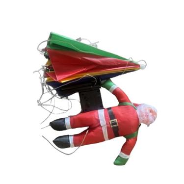Imagem de predolo Luzes de Natal de Paraquedas, Luz de Natal Leve, Movida a Energia Solar, Pendurada para Quintal, Ambiente Interno E Externo, Presente de Decoração de, Branco Branco, Tamanho real