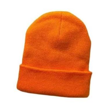 Imagem de Gorros de Inverno de Malha - Unissex, para Outono e Inverno, Laranja