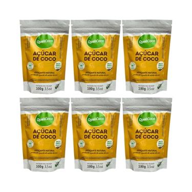 Imagem de Kit com 6 Pouchs de Açúcar de Coco de 100g cada - QualiCoco