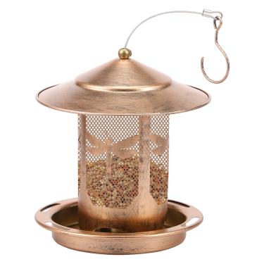 Imagem de Alimentadores de pássaros para atividades ao ar livre, alimentadores de pássaros à prova de esquilos, lanterna fofa para pendurar ao ar livre para decoração externa de jardim e quintal