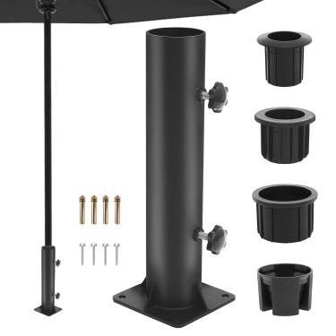 Imagem de Base de suporte de guarda-chuva de pátio, suportes de guarda-chuva utdoor - Base de guarda-chuva resistente e braçadeira em cercas, pátio, varanda, varanda