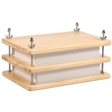 Imagem de Prensa de livros, prensa de livros de madeira de bambu, prensa de papel portátil para encadernação, kits práticos de encadernação de livros, suprimentos para encadernação de livros faça você mesmo