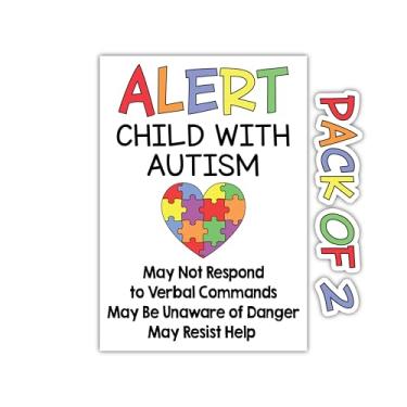 Imagem de IMPERIAL VIBES - Adesivo não magnético para crianças com autismo | Decalque de vinil removível | Design de texto de bloco de sinal de criança com autismo | Placas de decalque de vinil removíveis para