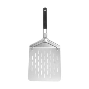 Imagem de MotiveTech Pá dobrável para descascar pizza, utensílios de cozinha antiaderentes, espátula para pizza, alça dobrável para ovos, panquecas, hambúrgueres, pães e, 24cm com Furo