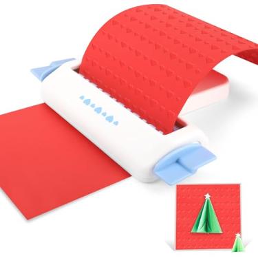 Imagem de Crimpador de papel com padrão de corações para artesanato, ferramenta de crimpagem de papel AHIER pequena ferramenta de gravação de corações de amor para cartões de arte DIY e scrapbooking