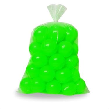 Imagem de Kit Com 50 Unidades De Bolinha Para Piscina De Crianças Não Amassam Bolas Divertida Cor Vibrante (Verde Neon)