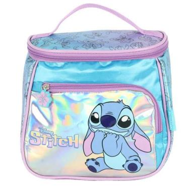Imagem de Lancheira Termica Infantil Stitch Apaixonado Azul Luxcel