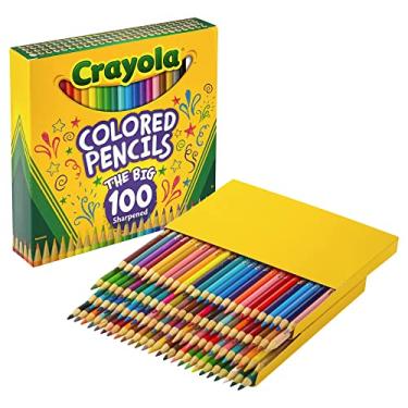 Imagem de Crayola Long Barrel Colored Woodcase Pencils, 3.3 Mm, 100 Assorted Colors/Set