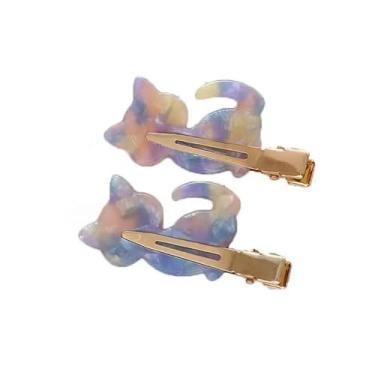 Imagem de Grampos de cabelo de acetato de gato fofos clipes de bico de pato presilhas de leopardo grampos de cabelo presentes clipes laterais acessórios de cabeça