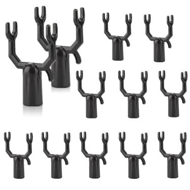 Imagem de RAMFIYN Pacote com 12 estacas para plantas ao ar livre, suportes em forma de Y, suportes de árvore de metal para árvore inclinada, kit de alisamento de árvore preta para jardinagem e suporte de galhos