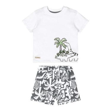 Imagem de Conjunto Dinos para Bebê Menino Quimby, Branco, 3