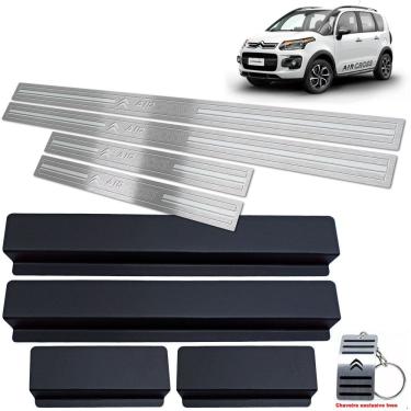 Imagem de Soleira Citroen Aircross 2011 a 2016 Prata Baixo Relevo