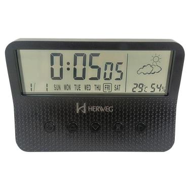 Imagem de Despertador Digital Herweg 2986 - Alarme e Termômetro
