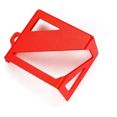 Imagem de NT1100 Acessórios Tampa do reservatório de fluido de freio traseiro Protetor de copo de óleo compatível com NT1100 2021 NT 1100 2022 Nt1100 DCT 2023 (Red-Nologo)