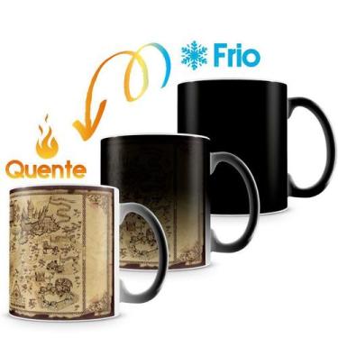 Imagem de Caneca Mágica Mapa de Hogsmeade - Cerâmica Térmica 325ml - Amo Canecas
