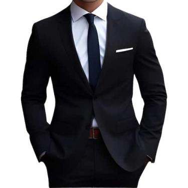 Imagem de Terno Slim Fit Masculino Paletó e calça Black November - Fressart, Pre