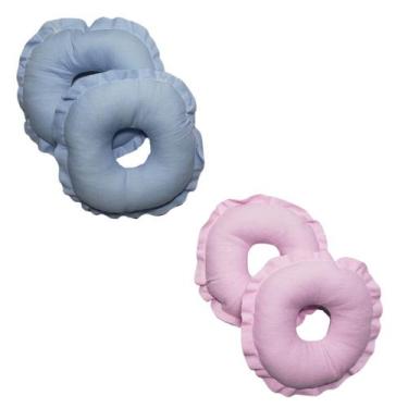 Imagem de Kit 2 Pares Rosquinhas Amamentação WLS Modas Gestante Lavável Algodão,