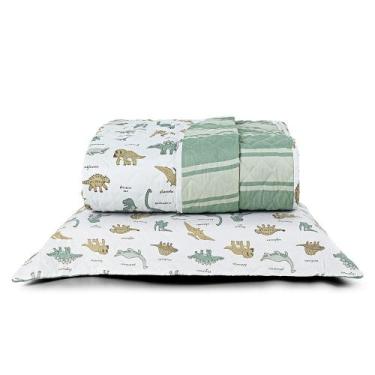 Imagem de Kit Cobre Leito Colcha Solteiro Infantil Lutti Dupla Face 200 Fios 2 P