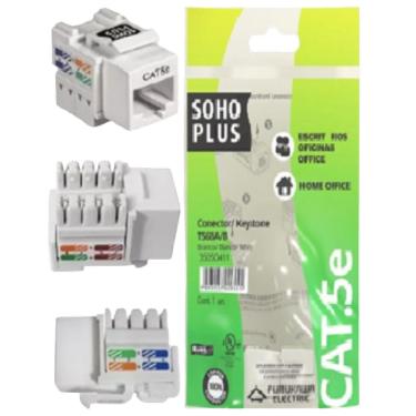 Imagem de Keystone Rj45 Cat5e Branco Soho Plus Furukawa Caixa C/ 50 PCTS