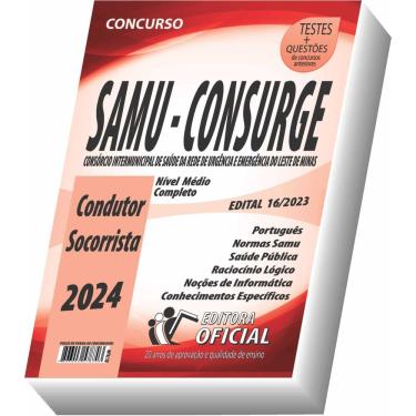 Imagem de Apostila Samu - Consurge - Mg - Condutor Socorrista