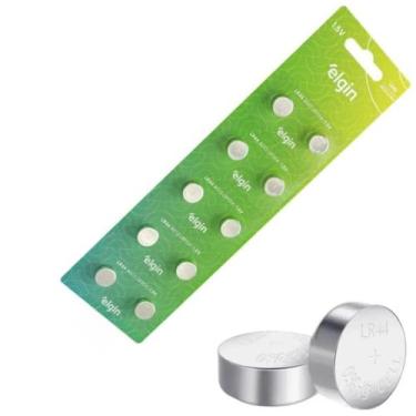 Imagem de Bateria Pilha Alcalina LR44/AG13 LR1154 1,5V Elgin Botão - Cartela com