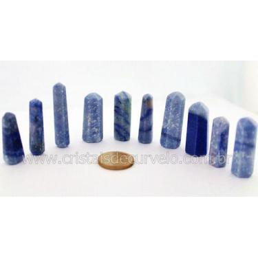 Imagem de 10 Mini Pontinhas de Quartzo Azul Natural - Pedra Extra 25 a 35mm - At
