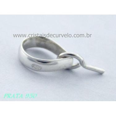 Imagem de 10 Presilhas com Pino em Prata 950 para Montagem de Pingentes com Furo