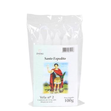 Imagem de Maço de Velas Palito N2 com Oração dos Santos - 8 Unidades - no-brand