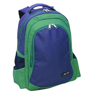 Imagem de Mochila LS Bolsas para Notebook 15.6 Azul e Verde 4 divisões - MN4205