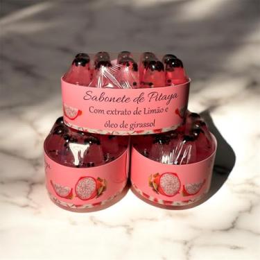 Imagem de Sabonete Artesanal Natural de Frutas, Ingredientes Naturais, Essência de Frutas Tropicais (Pitaya)
