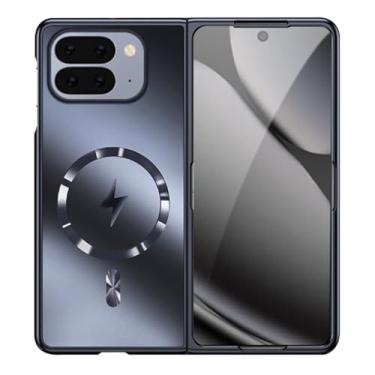 Imagem de LTLMYDAM Capa magnética para Google Pixel 10 Pro Fold, ultrafina, à prova de choque, antiimpressões digitais, suporte para carregamento sem fio, preta, 10 Pro Fold