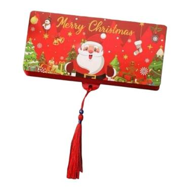 Imagem de Sclmgo Porta-moedas de Natal, Porta-cartões, Faça Você Mesmo, Envelope de Dinheiro para Presente de Natal Engraçado E Surpresa com 10 Compartimentos para Hom, Vermelho, Tamanho real