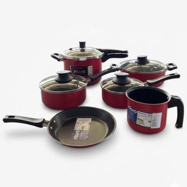 Imagem de Conjunto Nigro Casa Gourmet 6 Peças Antiaderente com Panela de Pressão