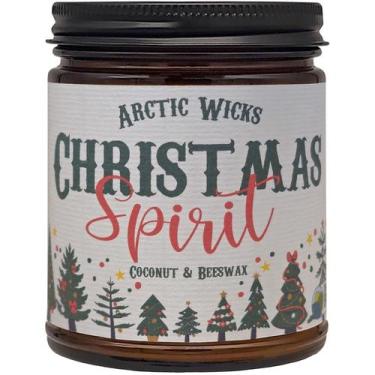 Imagem de Candle Arctic Wicks, cera de abelha de coco, 265 ml, espírito de Natal