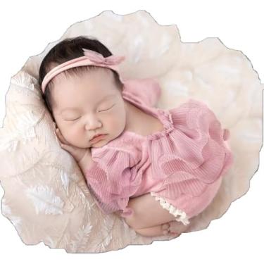 Imagem de Cuvstvo Roupas de fotografia para recém-nascidas, meninas, recém-nascidas, sessões de fotos, adereços de sessão de fotos para bebês recém-nascidos, meninas, babados, roupas para fotos infantis