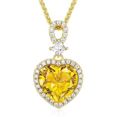 Imagem de KRZ Colar de coração para mulheres, prata esterlina 925 com joias banhadas a ouro para esposa, aniversário, Natal, presente de aniversário para esposa, namorada, mãe, presente de Dia das Mães, Banhado