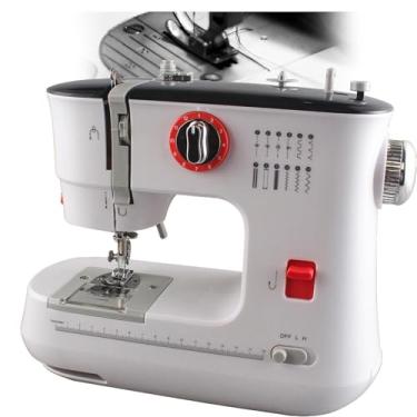 Imagem de Máquina de Costura Doméstica,MáQuina Overlock DoméStica Totalmente AutomáTica,Cabo De Oito Pinos E Duas Fileiras,9 NíVeis De Ajuste,Para Roupas,Tecidos,FaçA Você Mesmo