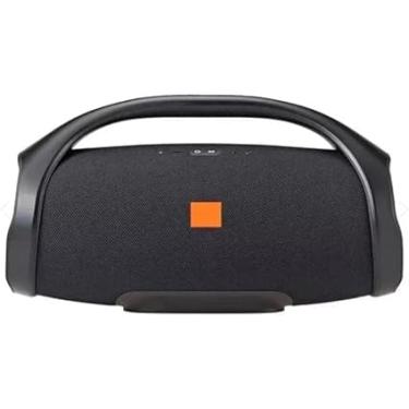 Imagem de Black Box Boombox Portátil, Caixa de Som Bluetooth, Preta, 35cm, com Alça, Entrada USB, Micro SD, FM, Bateria Recarregável