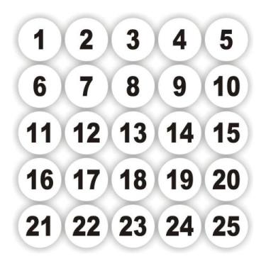 Imagem de Adesivos Numerados 1 A 300 Redondo Fundo Branco Medida 1 Cm - Micro Of