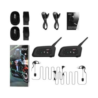 Imagem de Intercomunicador Bluetooth Para Dois Usuários EJEAS V6C Tipo Walkie-Ta