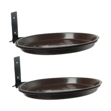 Imagem de Bothyi 2 Comedouros E Bebedouros de Parede para Pássaros com Suporte de Metal, Estação de Alimentação E Recipientes para água, para Uso em Cercas de Quintal