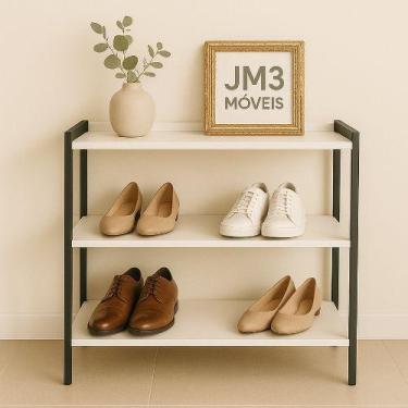 Imagem de Sapateira Industrial Multiuso 3 Prateleiras Para Sala Hall de Entrada 